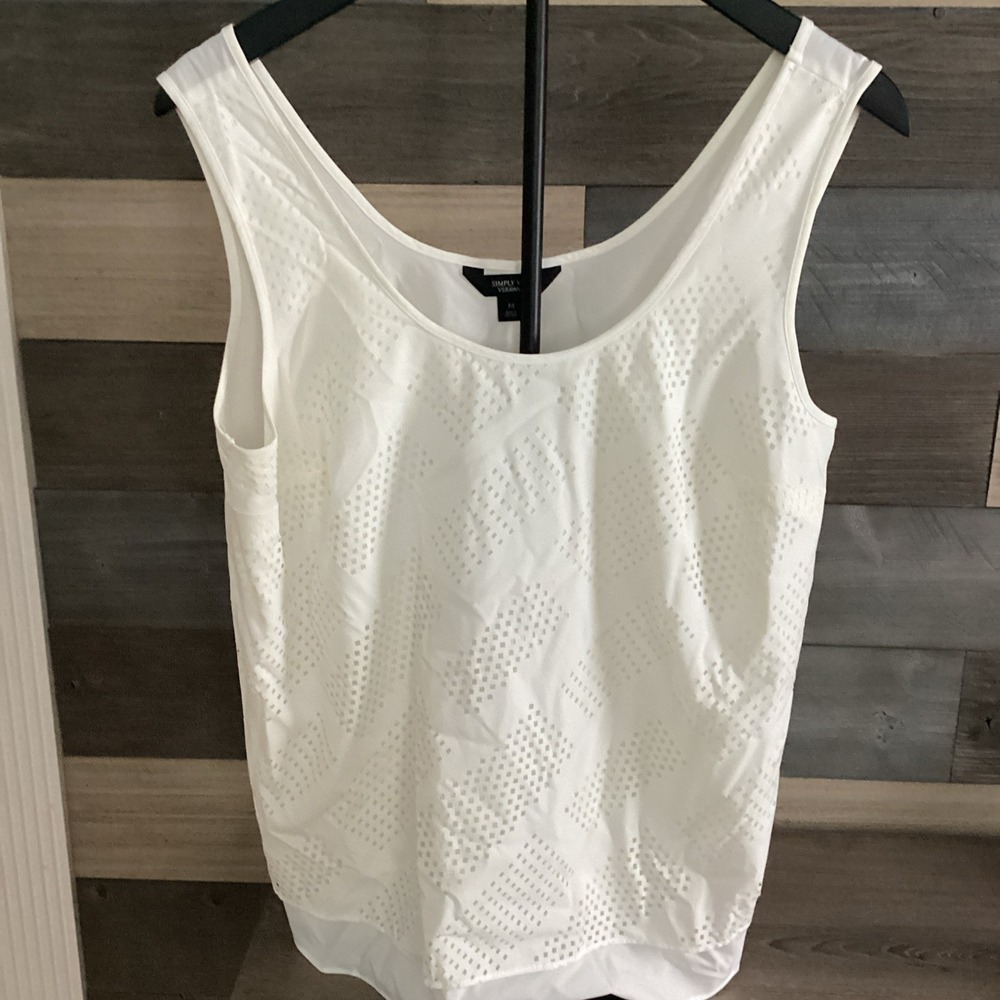 Simply Vera Verawang Tank Top White Size‎ Med